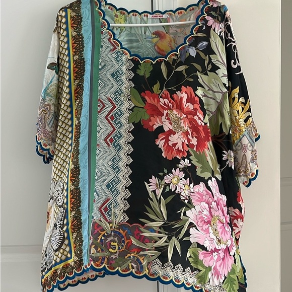 Johnny Was Multicolor Floral Blouse - Picture 5 of 9